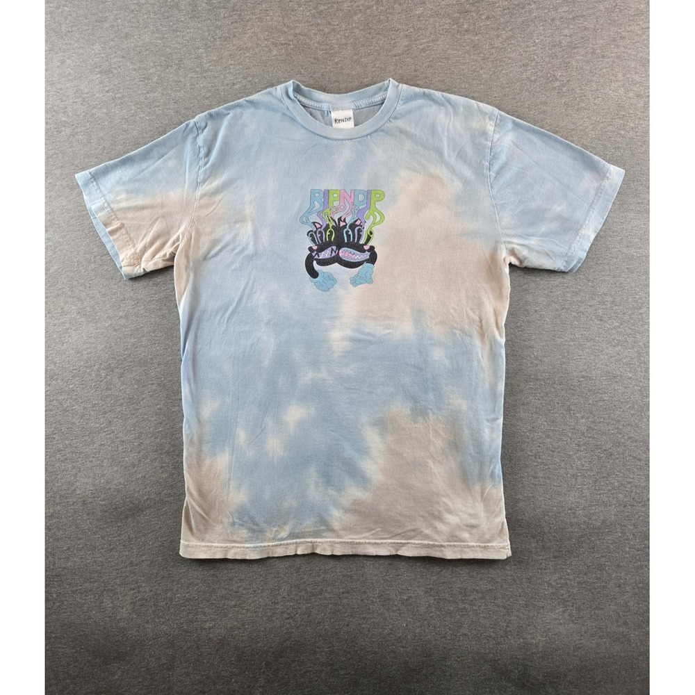 Ripndip Shirt Mens Large Blue Tie Dye‎ Graphic Cat Hands Streetwear Skater Tee